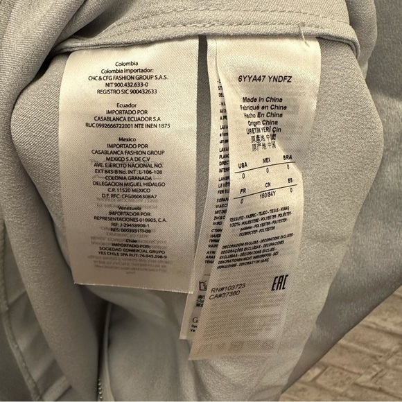 Armani Exchange shirt dress women’s size‎ 0 silver metallic flare sleeves NWOT - Picture 2 of 7